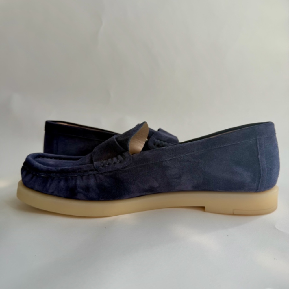Stuart Weitzman Blake Suede Slip-On Loafers Dark Size 9 NWOT - Picture 14 of 16